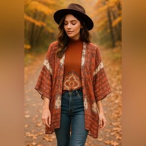 American Eagle outfitters floral Paisley‎ sheer XS/S fall accessory